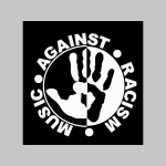 Music against racism čierne trenírky BOXER s tlačeným logom,  top kvalita 95%bavlna 5%elastan